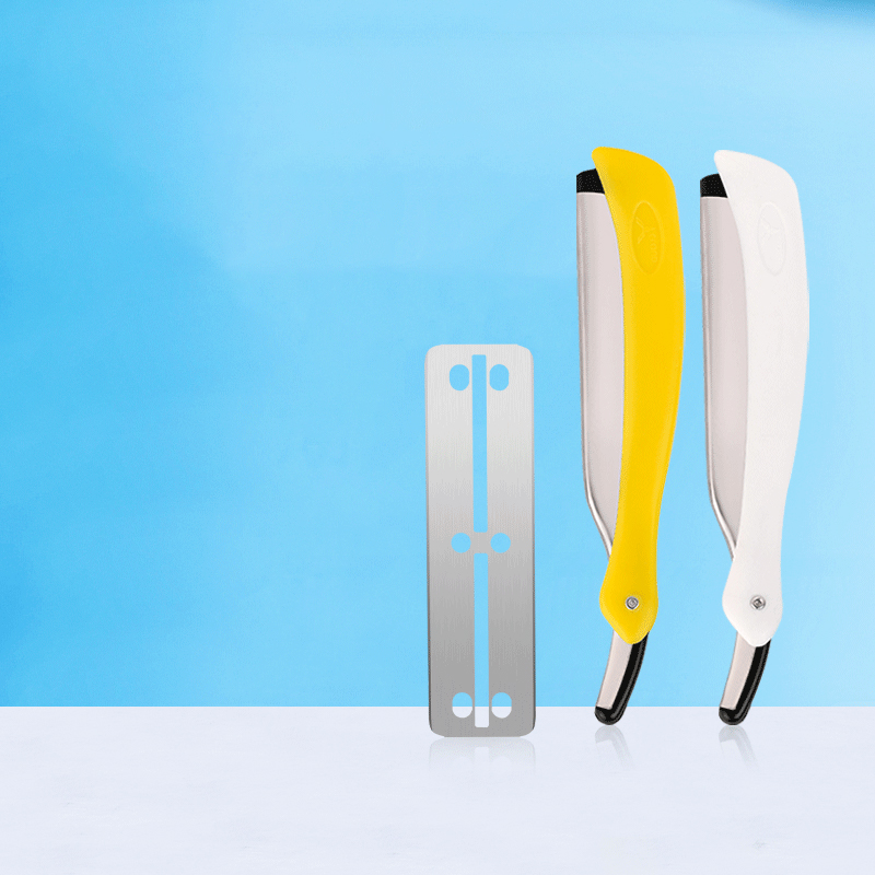 Pemangkasan Alis Jenggot Lipat Portabel 77 Pisau Cukur Lurus