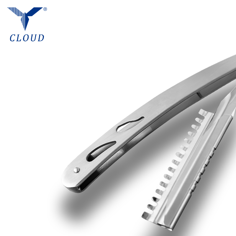 Gagang Pisau Cukur Lurus Bergelombang Baja Tahan Karat yang Tahan Lama