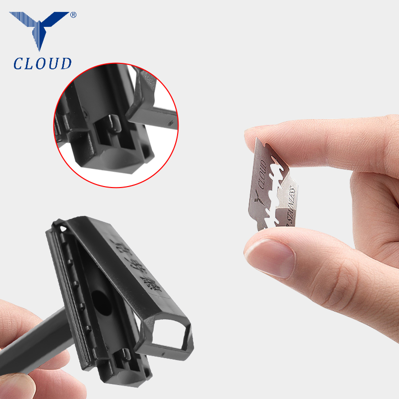 Pisau Cukur Plastik Berbentuk T 74 Pisau Portabel untuk Perjalanan