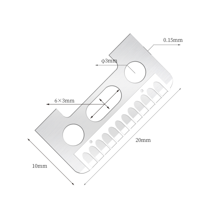 Pisau Cukur Alis Stainless Steel Ujung Tajam Satu Sisi